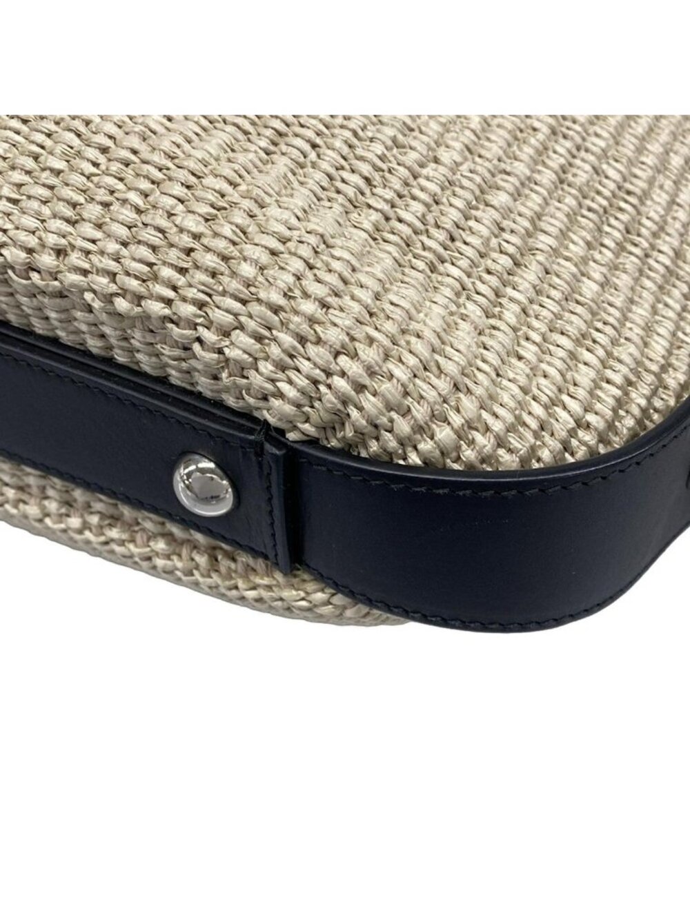 Balenciaga Shoulder Bag Ivory Black Basket Leather - Picture 6 of 15